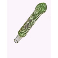 RA Shisha Glass Mouthpiece Spiral - green