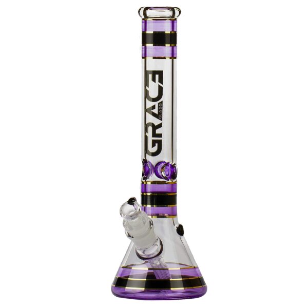 Grace Glass Bong Striped Series - purple